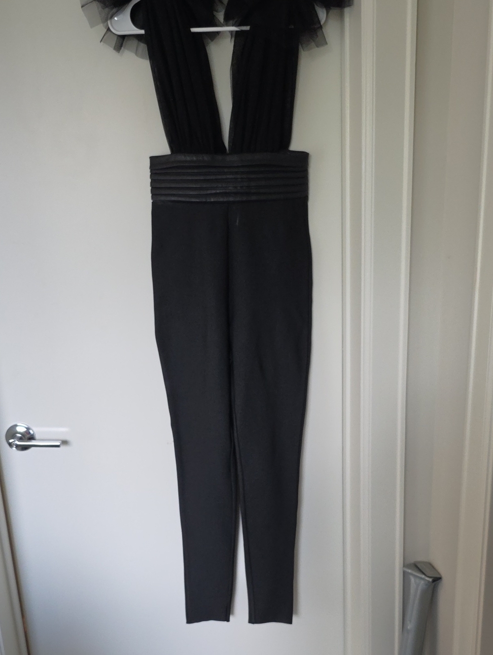 Women’s Black High-Waist Jumpsuit Pants - Picture 1 of 5